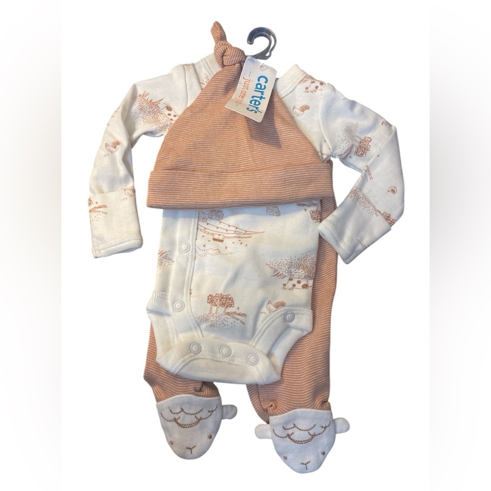 Carter's Onesie Farm Print Set Kimono Style NWT 🏷️